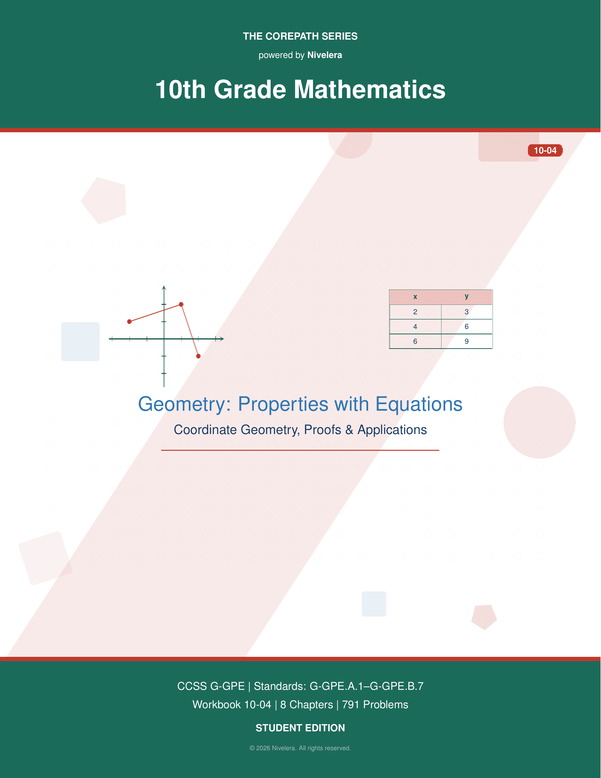 CorePath Math: 10th Grade — Geometric Properties with Equations